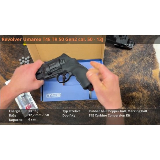 Въздушен револвер T4E TR 50L Gen2 Laser cal.50 CO2 13 Joules 6R