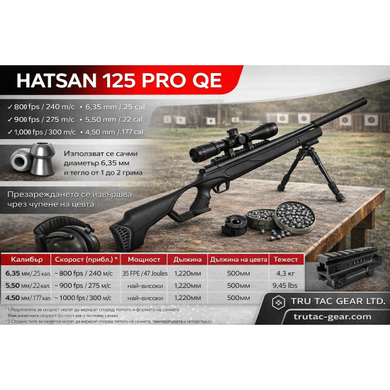 Hatsan 125 Pro QE - кал. 6,35 мм