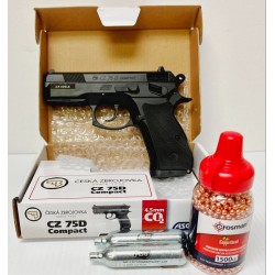 ВЪЗДУШЕН ПИСТОЛЕТ ASG CZ 75D COMPACT ЧЕРЕН 4.5BB