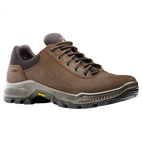 Prima Low 2.0 usnjen - Dark brown туристически обувки ALPINA