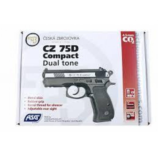 ВЪЗДУШЕН ПИСТОЛЕТ ASG CZ 75D COMPACT ХРОМ 4.5BB