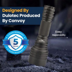 Фенер Dulotec Convoy C8+MAX – 2200 лумена, обсег до 1100 метра