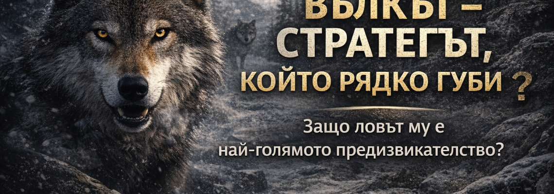 Вълкът – Стратегът, който рядко губи. Защо ловът му е най-голямото предизвикателство?