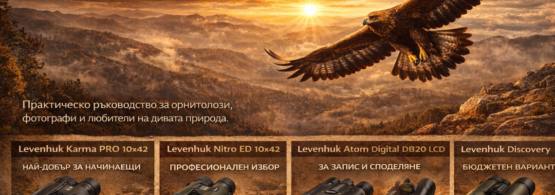 Кой бинокъл Levenhuk да изберете за наблюдение на скалния орел?