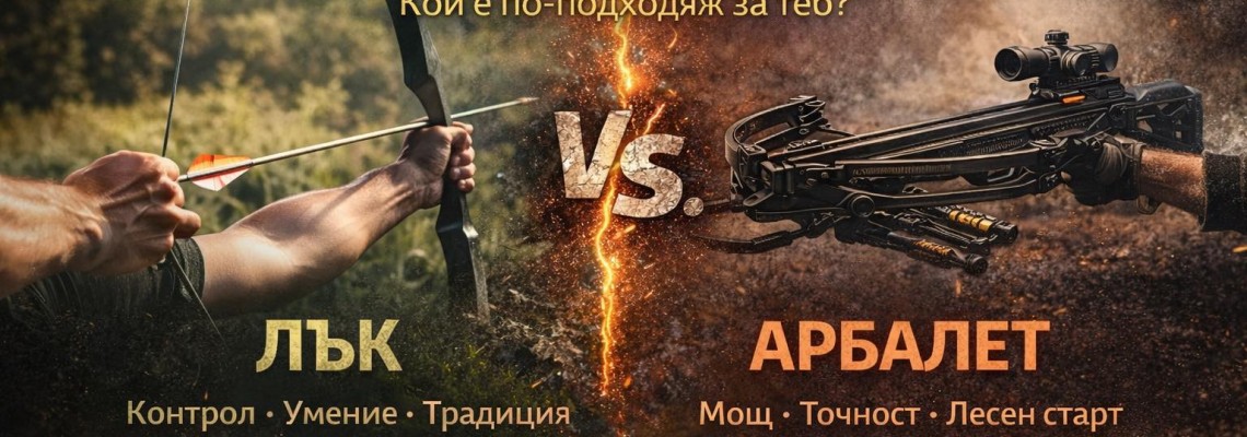 Лък или арбалет? Пълно сравнение и кой е по-подходящ за вас