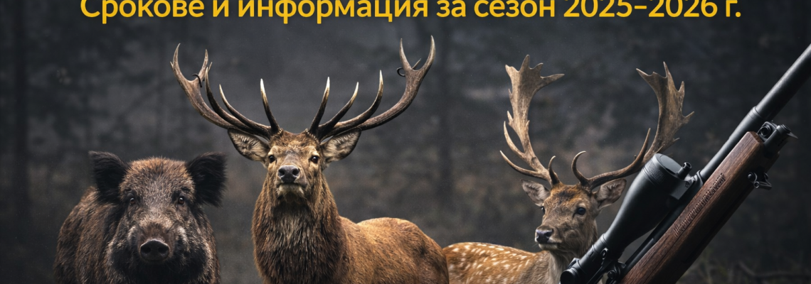 Край на ловния сезон на едрия дивеч 2025–2026 г. – срокове и важна информация