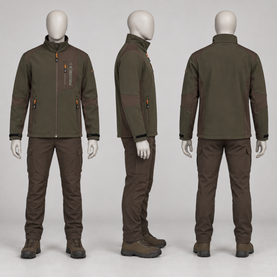 Яке Percussion - Softshell jacket, Khaki/Brown