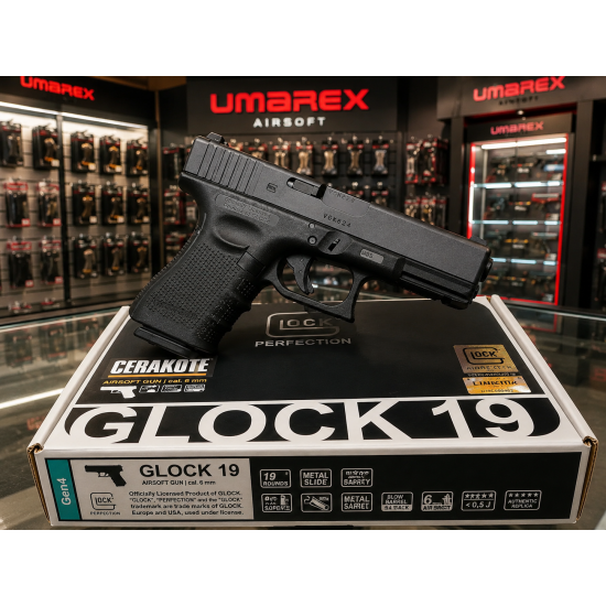 Airsoft пистолет Glock 19 /с газ/, кал.6мм BB