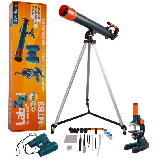 Бинокъл Levenhuk LabZZ MTB3 Microscope & Telescope & Binoculars Kit