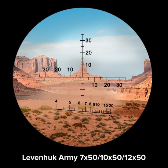 Бинокъл Levenhuk Army 12x50 Binoculars with Reticle