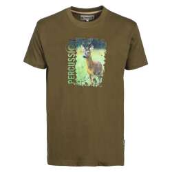 Тениска Percussion - Silkscreen-printed T-shirt, Khaki/Boar