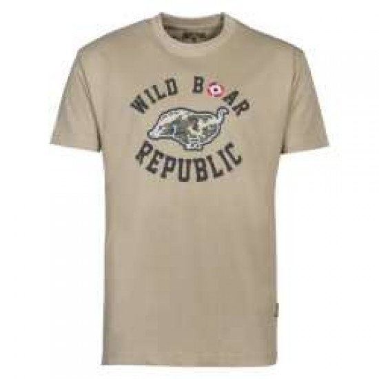 Тениска Percussion - Wild Boar Republic T-shirt, Beige