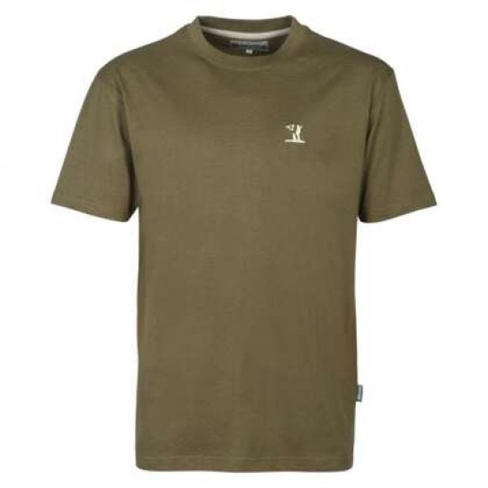 Тениска Percussion - Embroidered hunting T-shirt, Khaki
