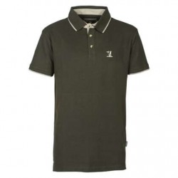 Тениска Percussion - Embroidered hunting polo, Khaki