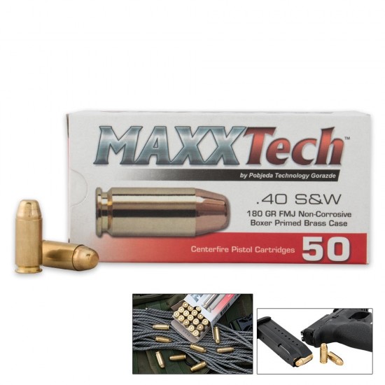 ПАТРОНИ .40 S&W FMJ MAXXTECH