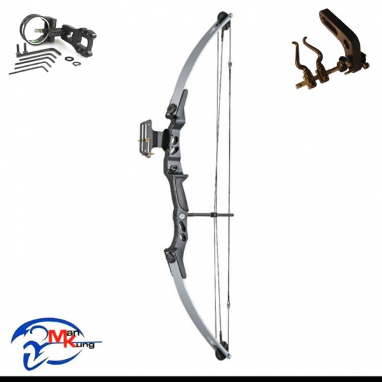 COMPOUND BOW 55LBS BLACK / SILVER